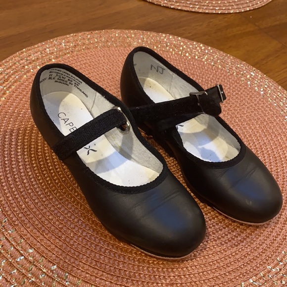 Capezio Velcro Buckle Mary Jane Tap Shoe kids size 11.5w - Picture 6 of 7